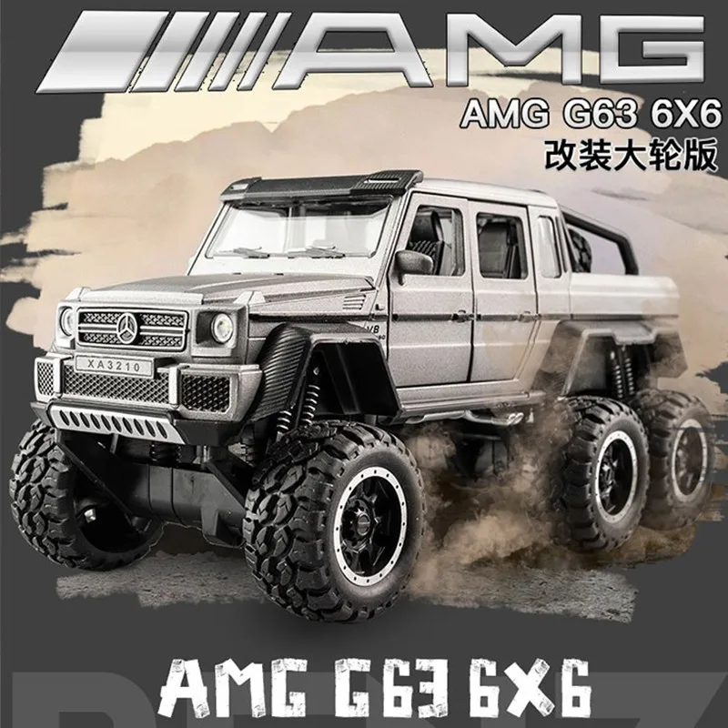 

1:32 Benz G63 Alloy Model Car Six Wheel Off Road Vehicle Children Toy Boy Gift Diecasts & Toy Vehicles No Pull back Die Cast Car