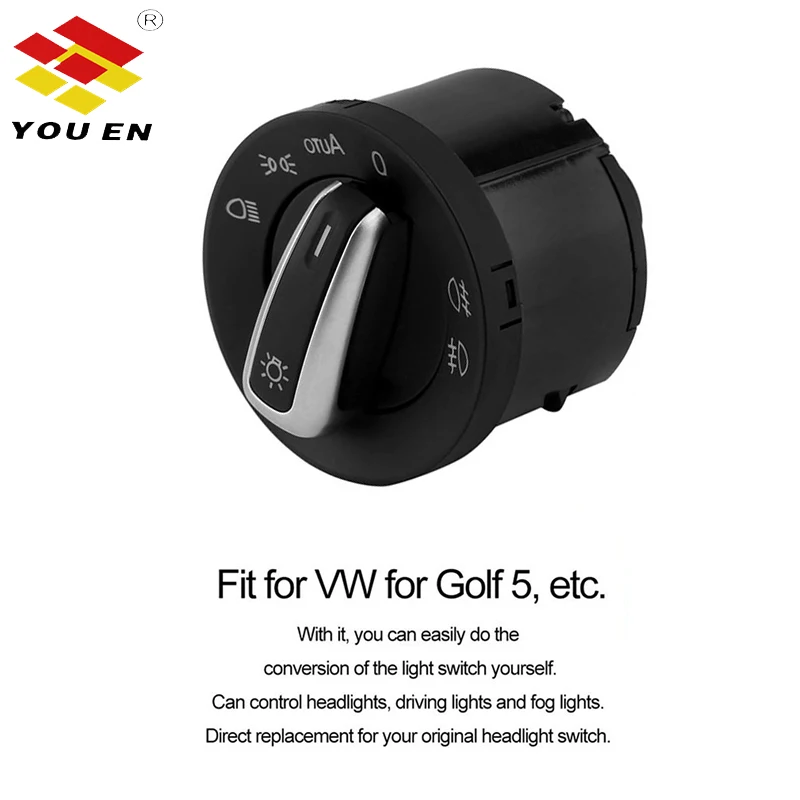Замена переключателя управления противотуманной фары YOUEN для Golf 5 6 MK5 MK6 Passat B6 B7 CC