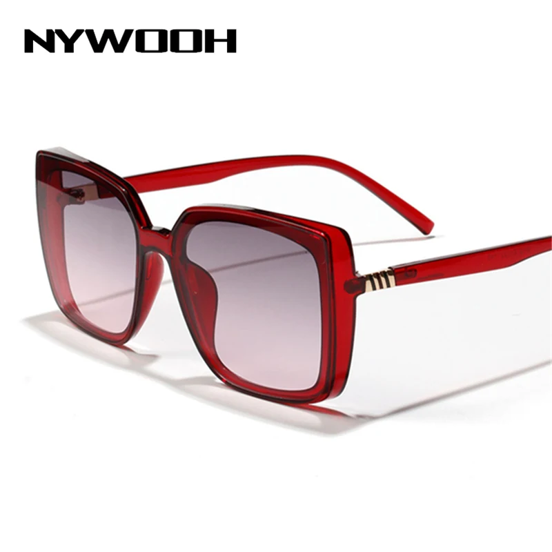 

NYWOOH Oversized Sunglasses Women Chic Gradient Sun Glasses Ladies Shades Big Frame Eyeglasses Anti-UV