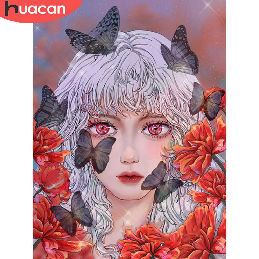 

HUACAN Раскрашивание по номерам комплекты для девочек Рисование по номерам рисунок DIY рамка Современный рисунок на холсте для гостиной