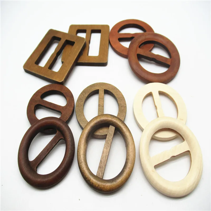 Кофейная деревянная искусственная квадратная круглая Женская пряжка для ремня