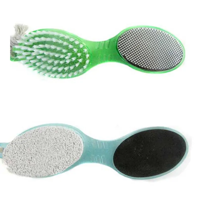 

1PCS 4in1 Foot Pumice Stone Dead Skin Remover Brush Pedicure Grinding Tool Foot Care Tool Random Color