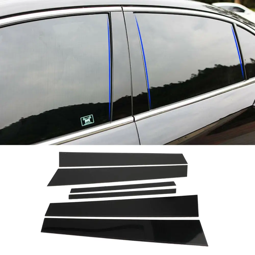 Areyourshop 6 шт. черные столбы накладка на дверь наклейка окно для Honda Accord 2008 2012 оконные