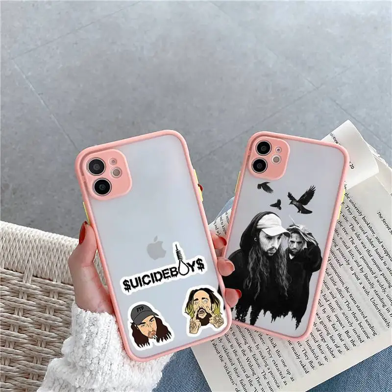 

Suicideboys FTP G59 Phone Case For iPhone 12 11 Mini Pro XR XS Max 7 8 Plus X Matte transparent Pink Back Cover