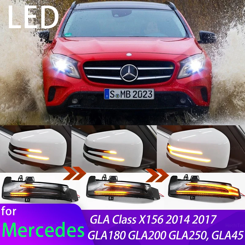 Динамический светильник Тель поворота для бокового зеркала, указатель поворота для Mercedes Benz GLA X156 2014 2017 GLA180 GLA200 GLA250 GLA45