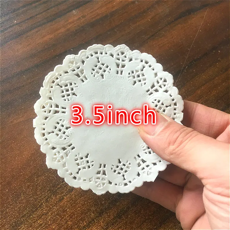

20pcs 3.5inch White Round Diameter 88mm Paper Lace Doilies Cake Placemat for Christmas Party Decoration