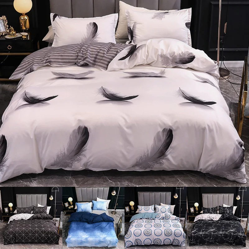 

Fashion Geometric Style Bedding Set 2/3Pcs Comforter Cover with Pillowcase US/AU/UK 11 Size(no Filling)