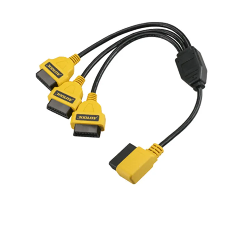 

Wilongda AUTOOL OBD2 Y Splitter 3 in 1 Extension Cable 16pin OBDII J1962M to 3-J1962F splitter OBD2 Extended Connector