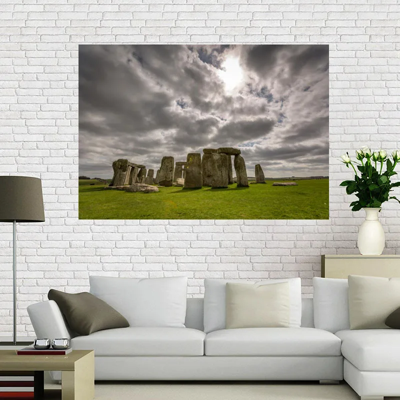 

Custom Stonehenge Landscape Poster Wall For Home Art Decoration Poster Canvas Fabric Cloth HD Printing No Frame Not Fade A12.2