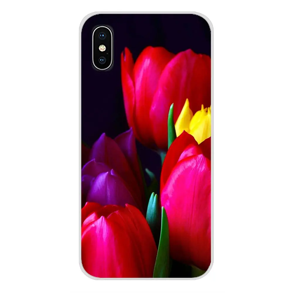 Для Apple iPhone X XR XS 11Pro MAX 4S 5S 5C SE 6S 7 8 Plus ipod touch 5 6 TPU чехол красный синий весенние цветные