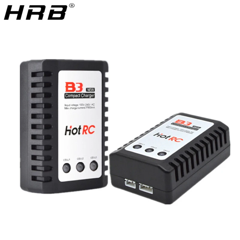 HotRC B3 Lipo Battery 7 4 В 11 1 2S 3S AC 10 Вт балансирующее зарядное устройство 110 240 компактная