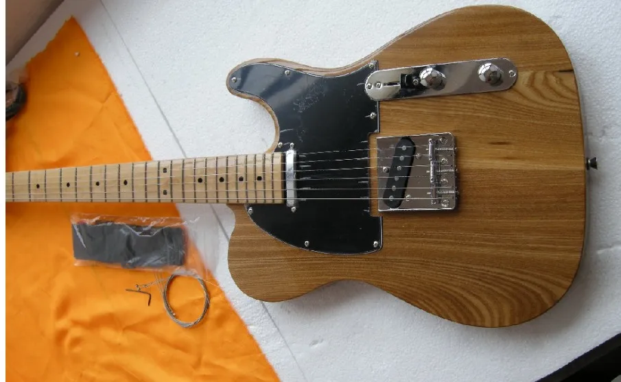 china gitarre factory custom neue elm feste körper natürliche farbe tl elektrische gitarre mit die gitarre hard fall 7yue2 free global shipp