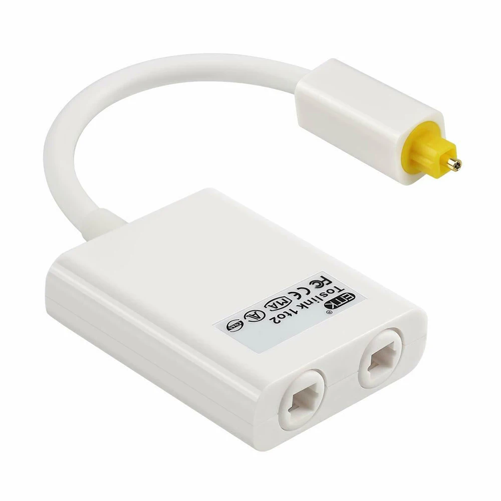 Цифровой SPDIF оптический аудио разветвитель 2 способ разделитель toslink адаптер 1 в