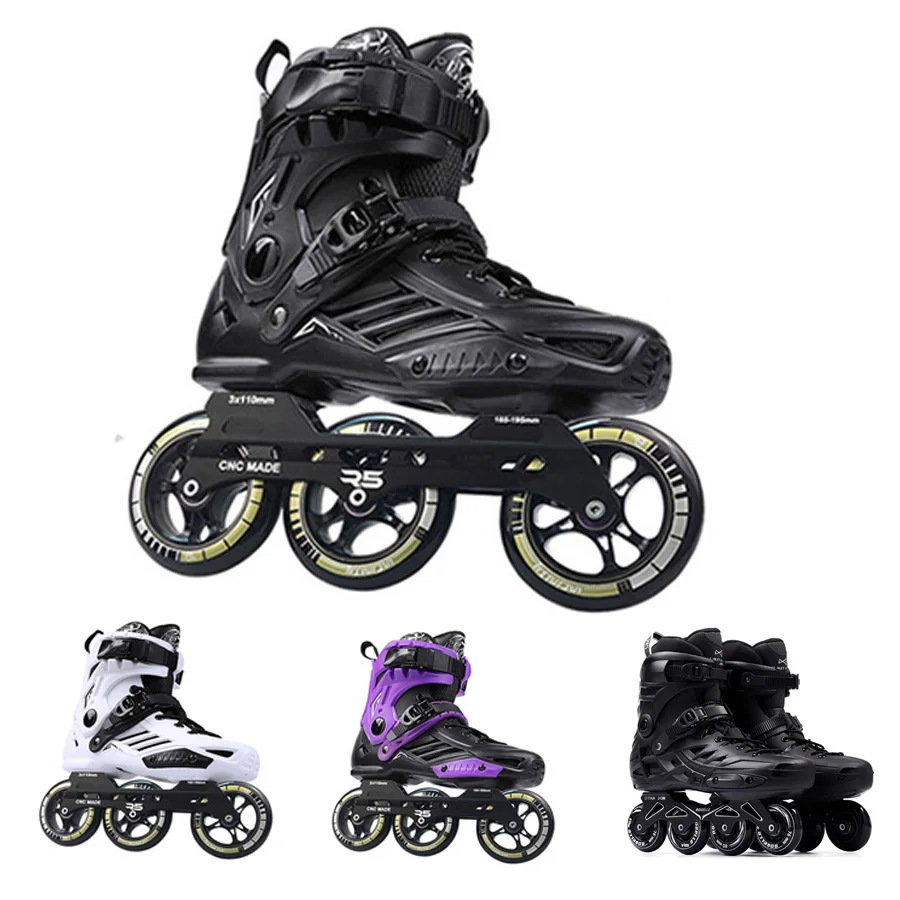 

Japy Skates Roselle RS6 Inline Skates 72-76-80mm or 3*110mm Slalom Speed Inline Skates Roller Free Skating Shoes Sliding Patines