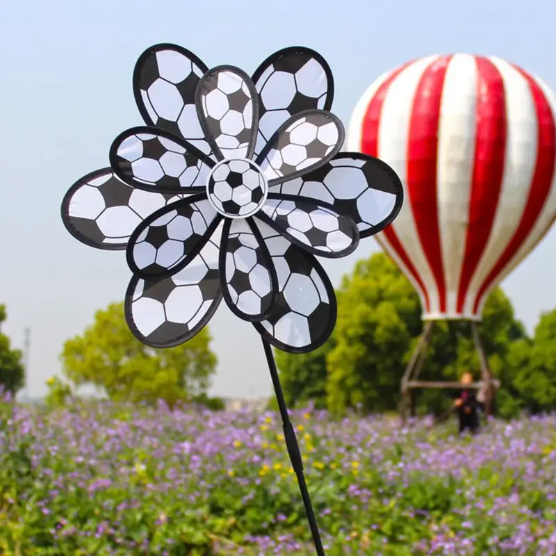 

G2AD Kids Toy Double Layer Football Windmill Wind Spinner Pinwheel Home Garden Yard Decoration