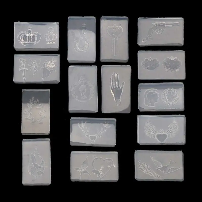 Силиконовые формы для подвесок в виде оленя короны монеты сердца птицы