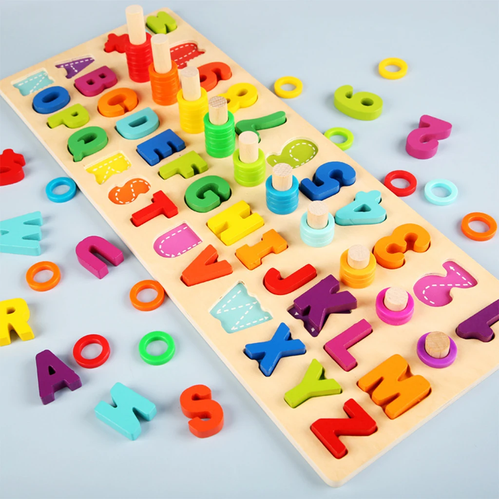 

Montessori Educational Wooden Toys Matching Board Early Educational Toys