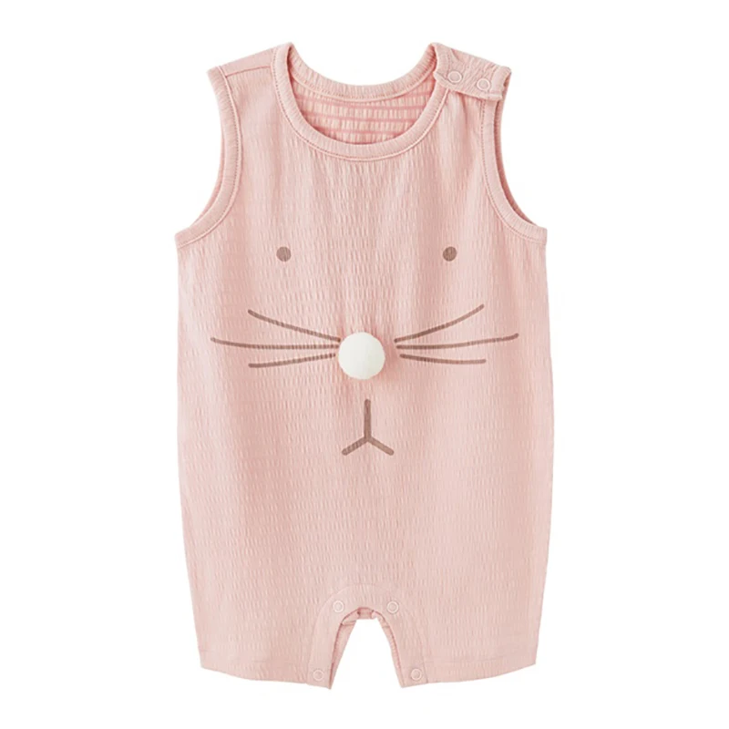 

Baywell Baby Girl Romper Sleeveless Cute Cartoon Jumpsuits One-piece New Fashion Cotton Newborn Infant Baby Girl Summer Clothes