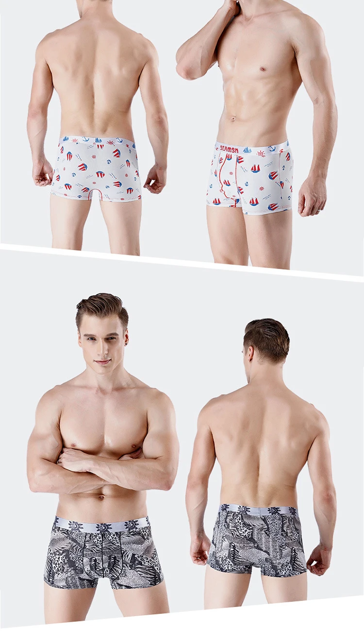 Трусы-боксеры из Ice Silk боксеры с изображением из мультфильма, Ethika Для мужчин нижнее белье Homme calecon шорты-боксеры мужские трусы-боксеры с принтом нижнее белье брюки BS 06