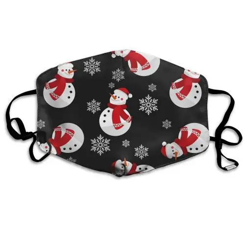 

Merry Christmas Christmas Pattern Mask D-ustproof Cotton Mask Pm2.5 Mask Face-mask Earloop Bandage Facemask