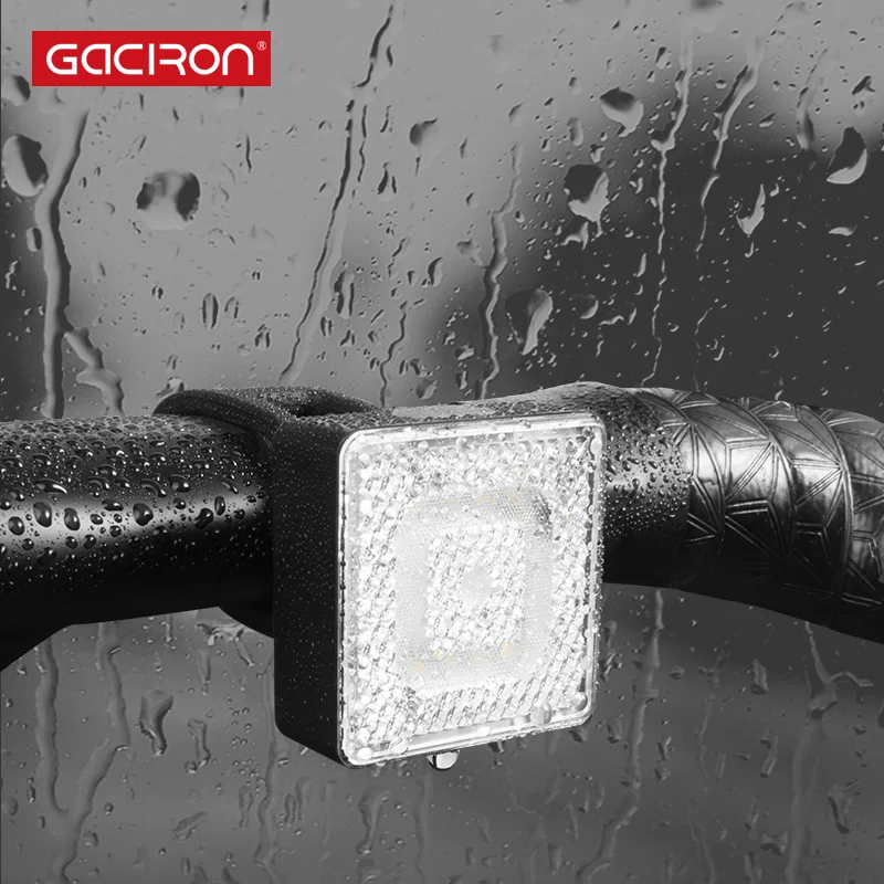 GACIRON передняя фара для велосипеда светильник Предупреждение Точечный 80 люмен
