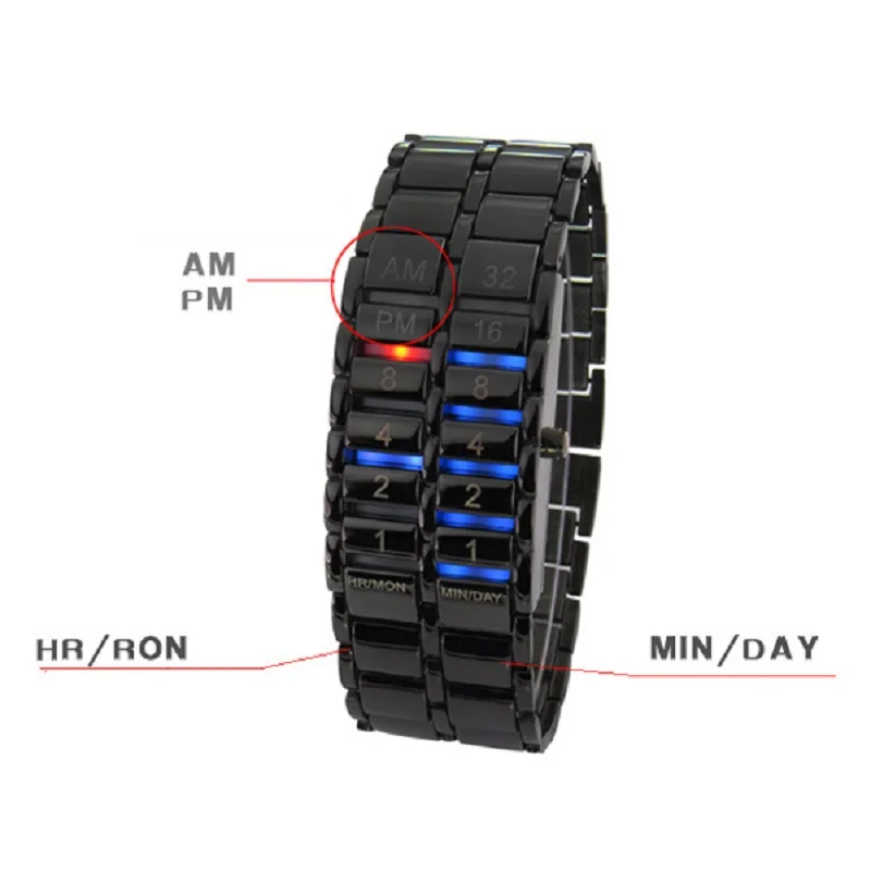 Новинка 2021 Мужские Цифровые кварцевые наручные часы с двойным светодиодом