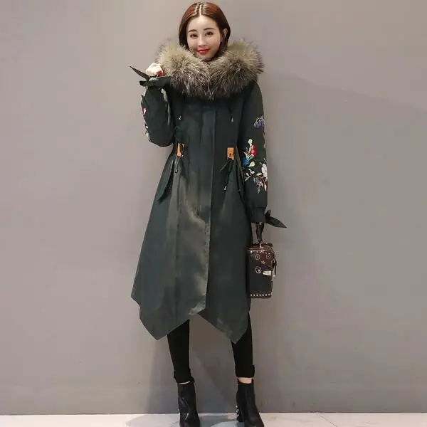 Зимняя женская куртка 2020 большой пуховик с капюшоном Толстая теплая Свободная