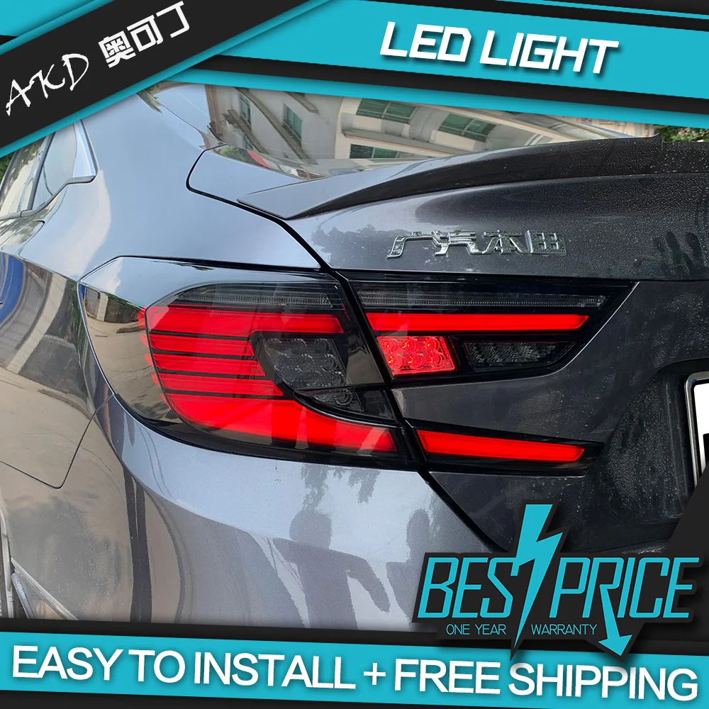 

Car Styling Tail Lamp case for Honda Accord 2018 2019 taillights Tail Lights LED for Honda Accord taillight Rear Lamp LED
