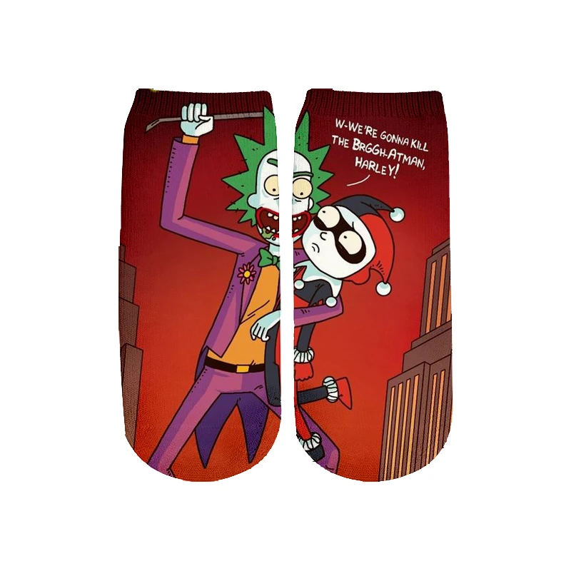 17 Новейшие Rick and Morty 3D печатных мультфильм милые короткие носки для мужчин женщин harajuku корейские носки RS-007 - Цвет: 17