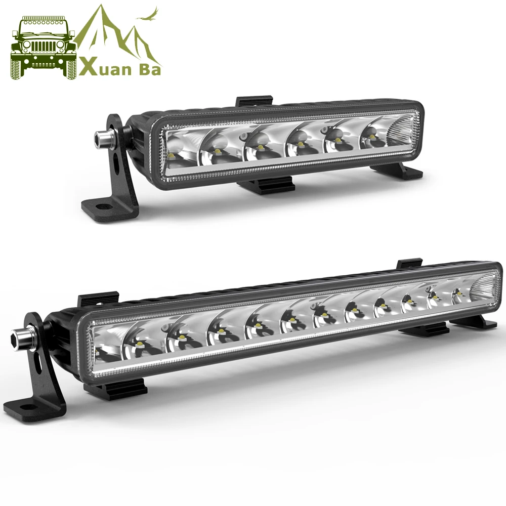 Светодиодная Однорядная балка с линзами 9D для автомобилей 12/24 в 4x4 внедорожников