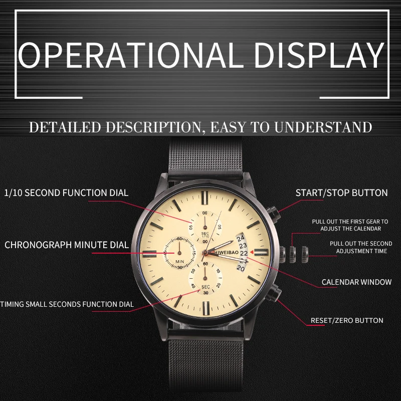 Часы наручные мужские кварцевые люксовые классические золотистые спортивные с