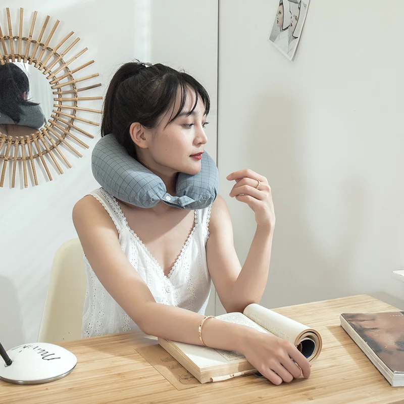 U образная подушка из пены с эффектом памяти медленно восстанавливающая форму