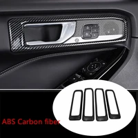for ford explorer 2020 2021 abs carbon fiber car inner door bowl protector frame cover trim sticker car styling accessories 4pcs