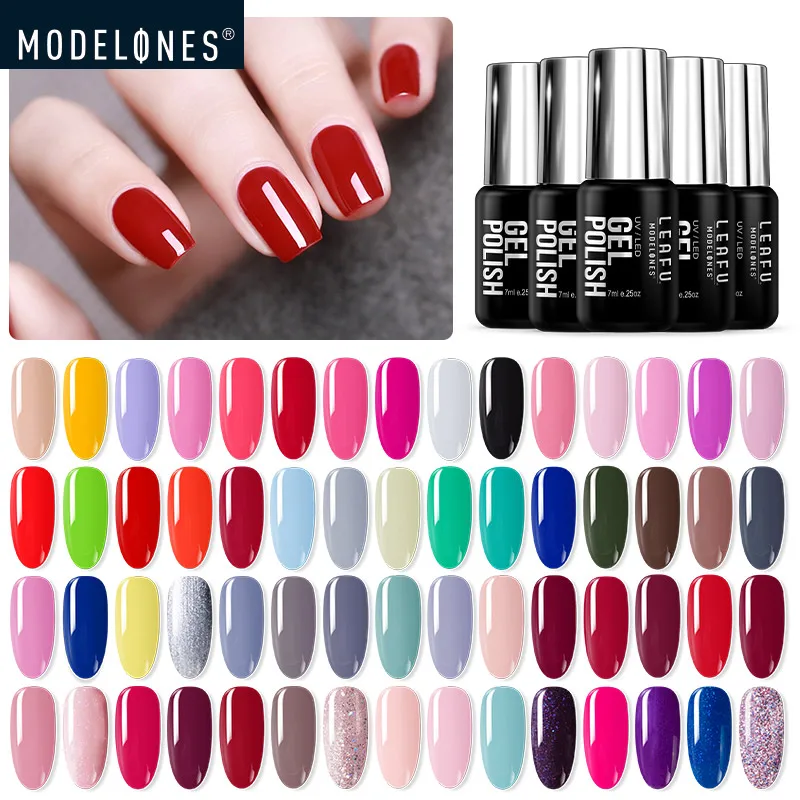 Modelones Гель лак для ногтей впитывающийся цветной светодиодный гель