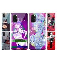 vaporwave glitch anime for samsung galaxy s21 s20 fe ultra lite s10 5g s10e s9 s8 s7 s6 edge plus tpu transparent phone case