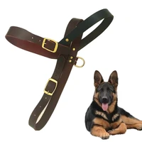 vest large dog harness walking training real leather big dog harnesses strap for german shepherd labrador husky big large dogs
