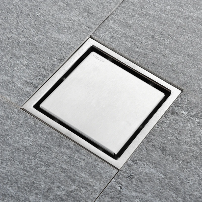 Вставка из нержавеющей стали квадратный зернистый шлагбаум для мусора линейный