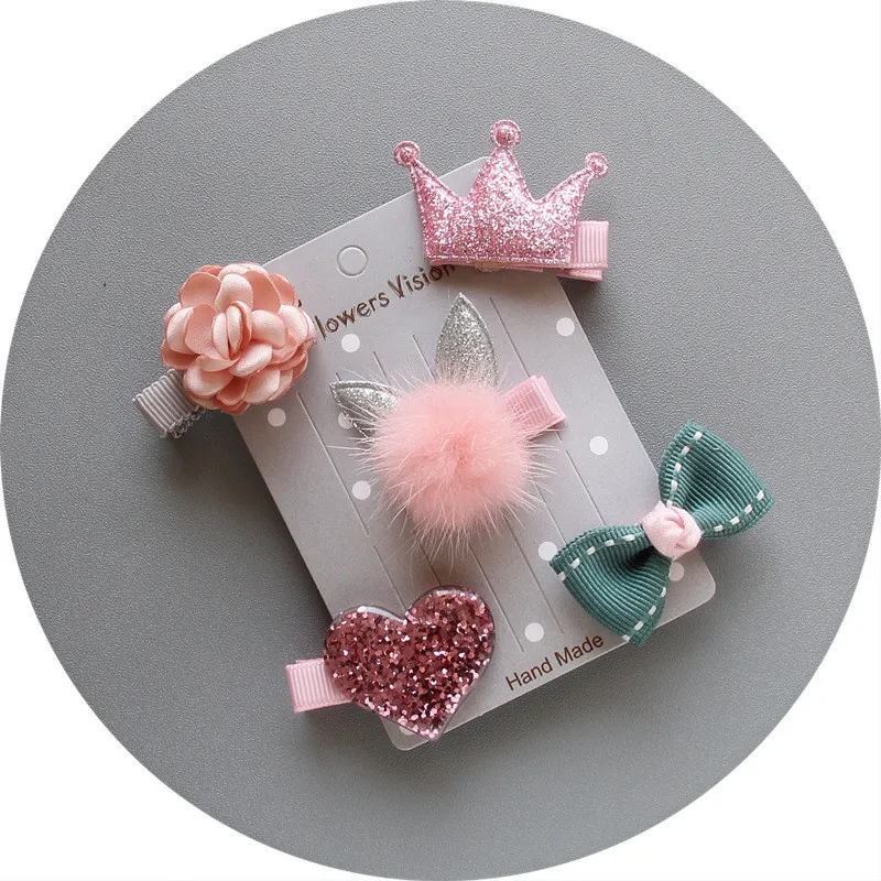 Заколки для волос 5 шт. в упаковке детская Милая модная шпилька маленьких девочек