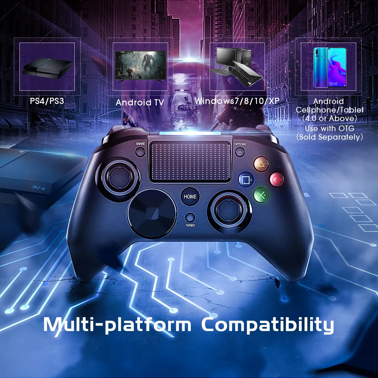 VTIN проводной игровой контроллер для PS4 игровой контроллер USB геймпад для ПК компьютер ноутбук игра в игры Android tv мобильный телефон