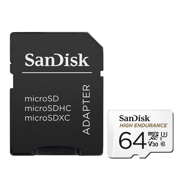 HIGH ENDURANCE 64GB SanDisk Оригинальная карта памяти 256 ГБ 128 Гб 64 ГБ 32 ГБ Micro sd карта класс 10 U3 V30 4K UHD флэш-карты памяти Microsd TF/sd карта - Емкость: HIGH ENDURANCE 64GB