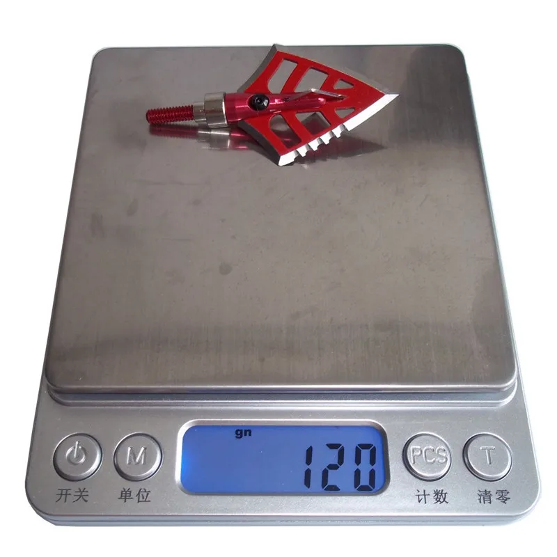 6/12 шт. 120 зернистые наконечники для стрельбы из лука 4 лезвия нержавеющей стали