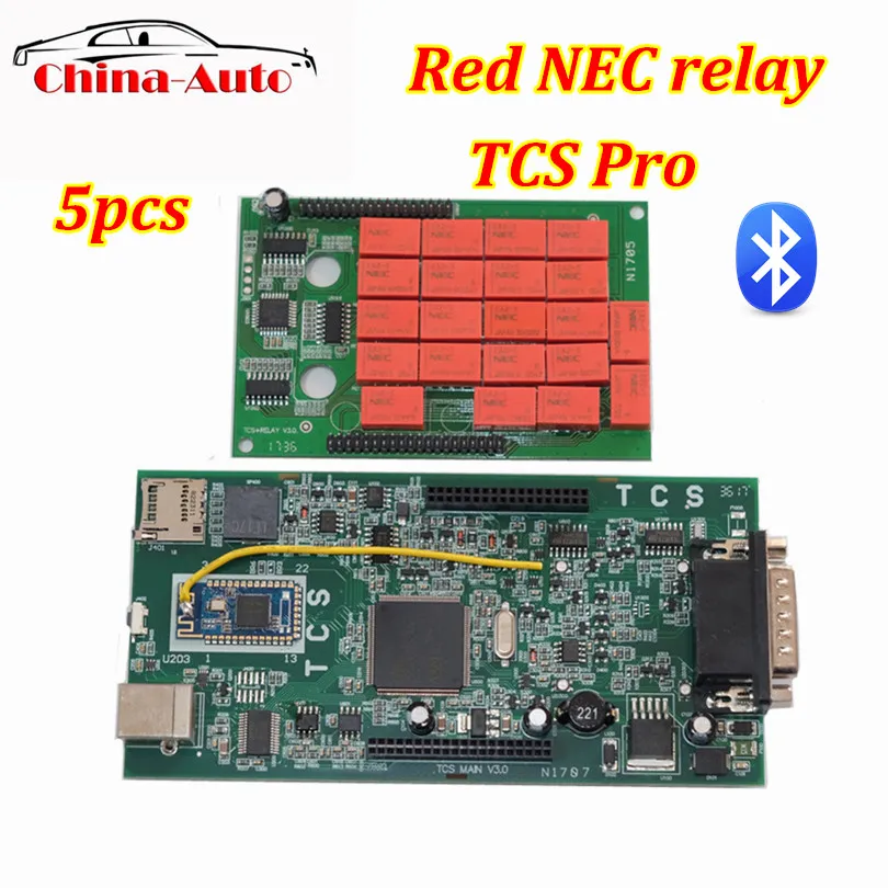 5 шт. DHL OBDIICAT новый VCI tcs pro Красный NEC Реле с bluetooth V2016.00 Keygen для автомобилей