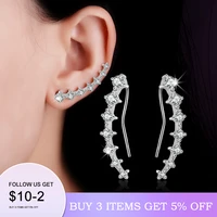 cartilage earrings spiral pierced jewelry plant ear crawler flower leaf gecko ear climbing earrings