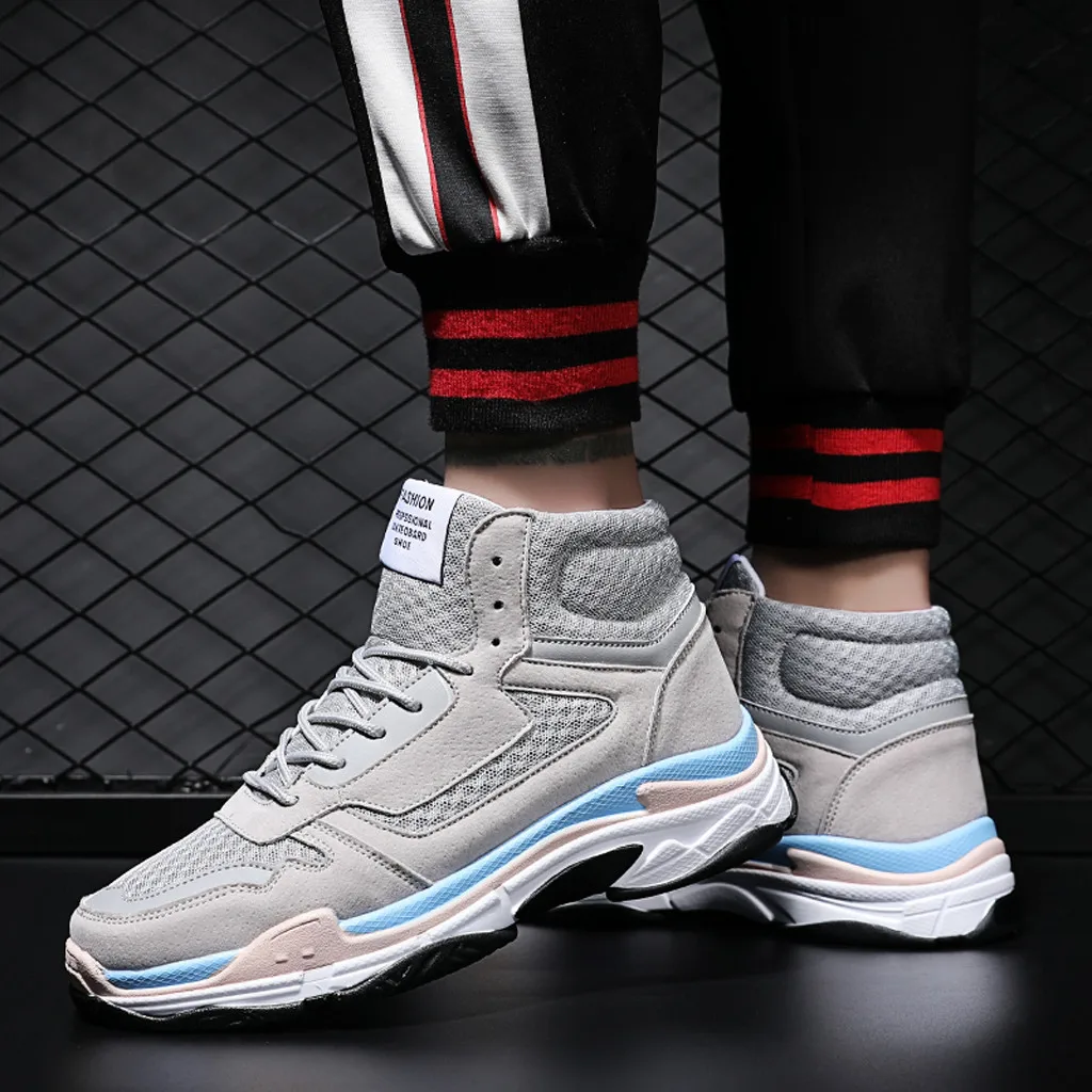 Новинка дышащая баскетбольная спортивная обувь для мужчин кроссовки на толстой