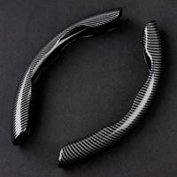 car steering wheel cover four seasons unisex sports carbon fiber pattern ultra thin non slip power assisted handlebar clip cover