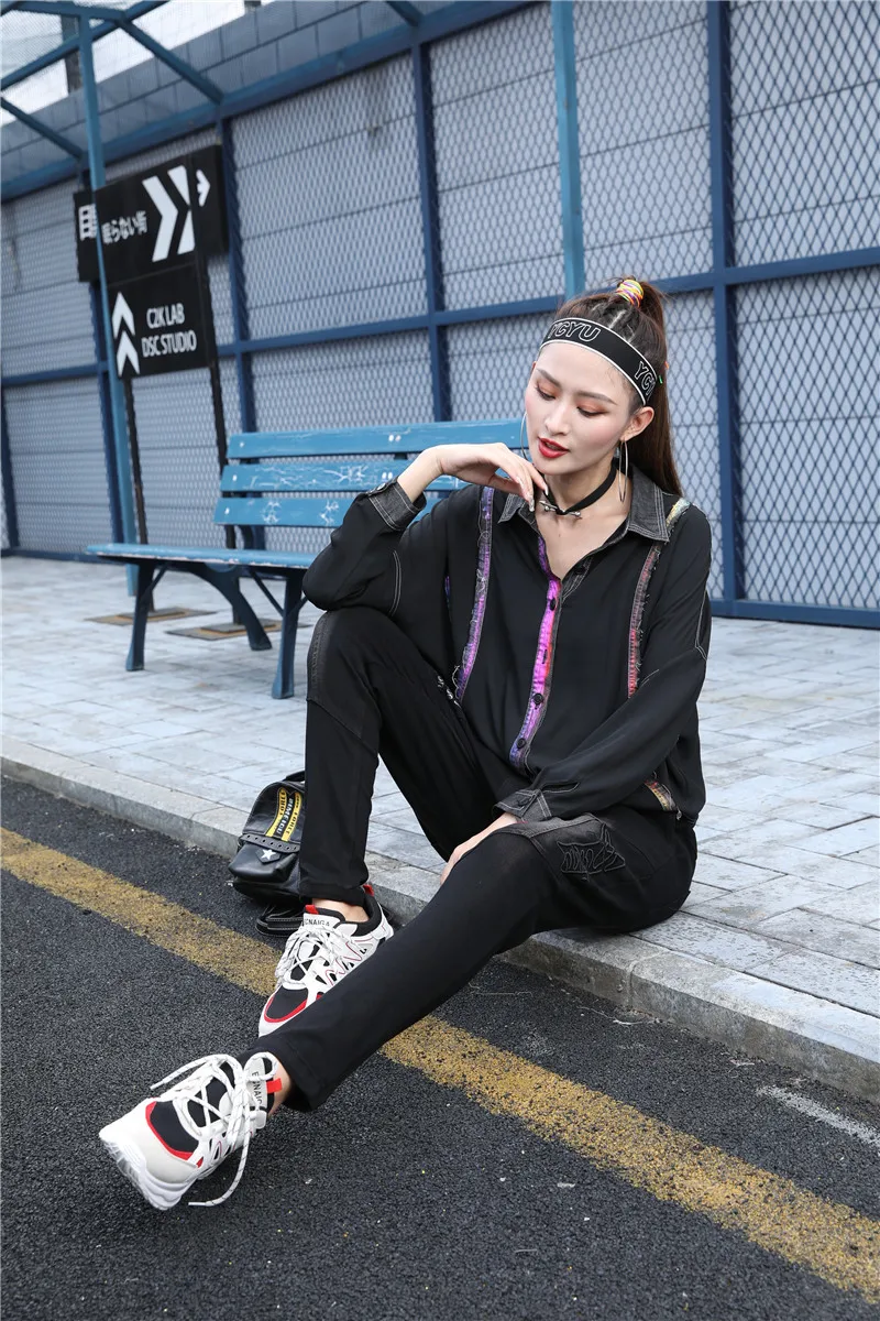 Max LuLu корейская мода Женские винтажные джинсовые рубашки женские шифоновые топы и блузки осенняя одежда панк уличная одежда размера плюс