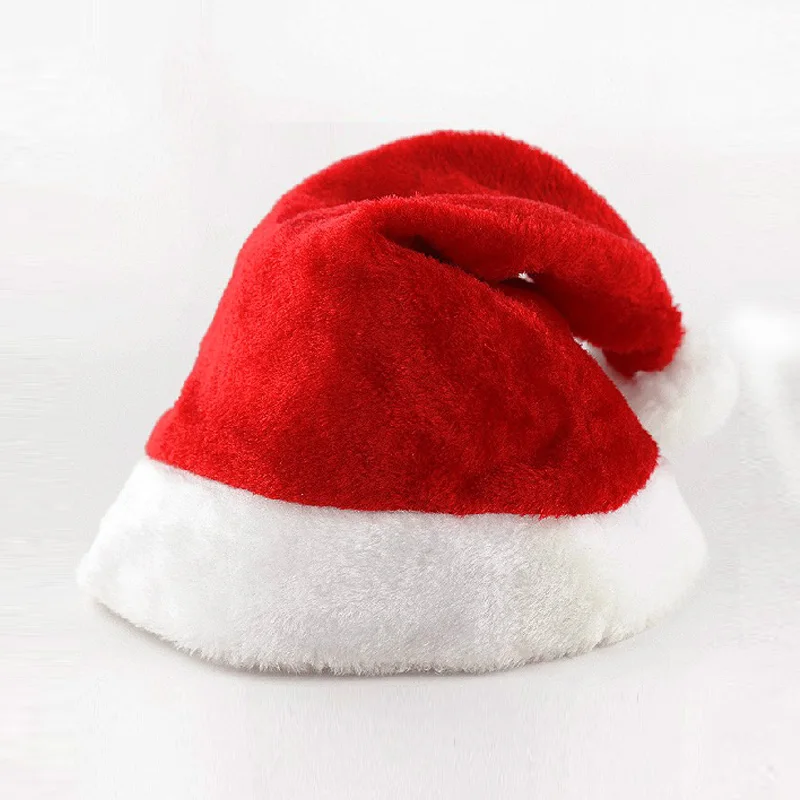 Gorro de Navidad de felpa para ni&ntilde;os y adultos, gorro de felpa, regalo de Navidad, decoraciones navide&ntilde;as para ni&ntilde;os-1
