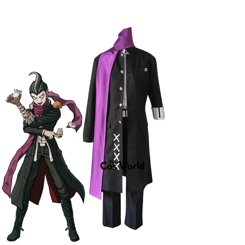 Данганронпа 2: Прощай, Отчаяние Танаки Гандаму Униформа Пиджак Рубашка Брюки Костюм Аниме-игры Косплей Костюмы на