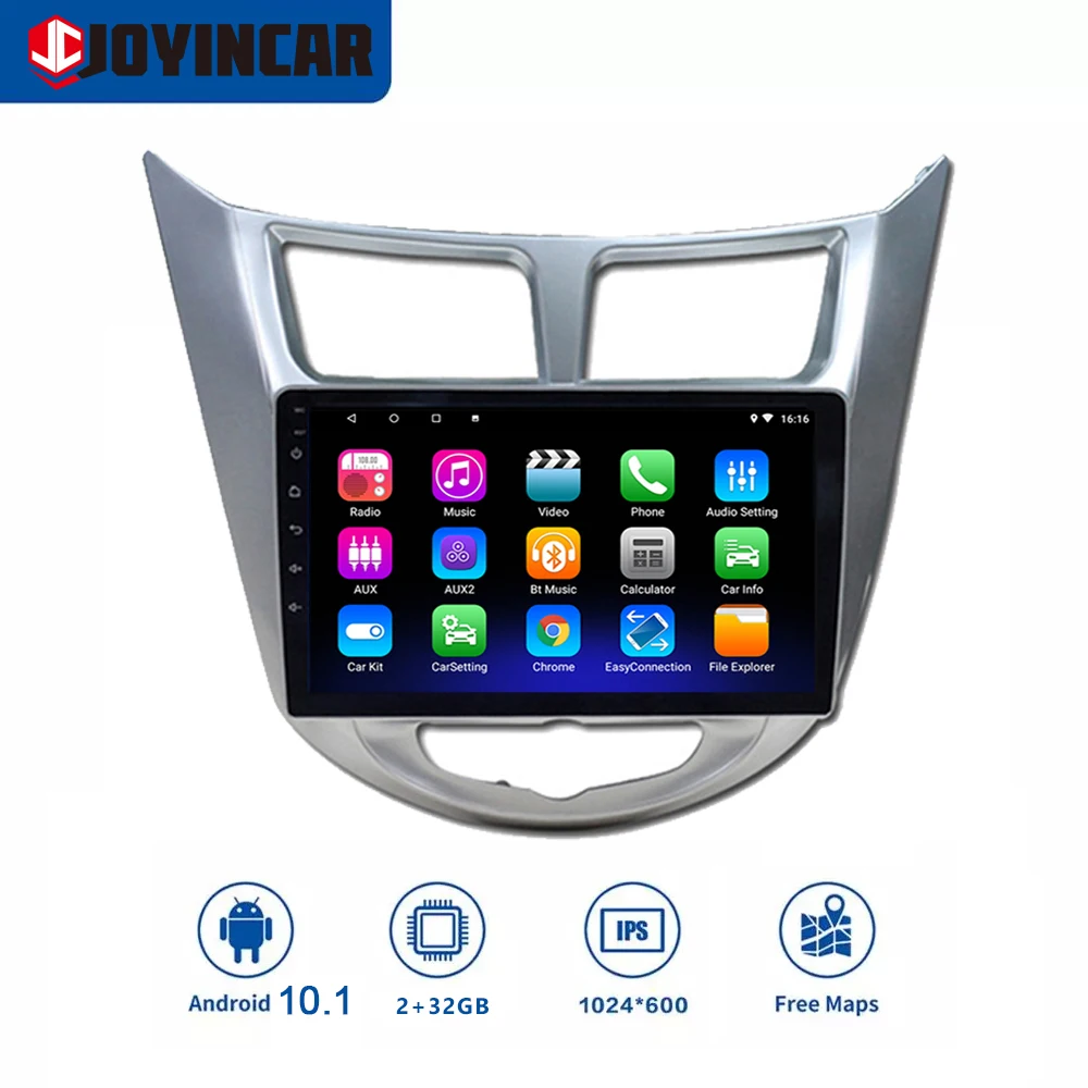 

Автомобильный мультимедийный видеоплеер JOYINCAR, Android 10,1, для Hyundai Solaris 2010, 2011, 2012, 2013, 2014, 2016, GPS-навигация
