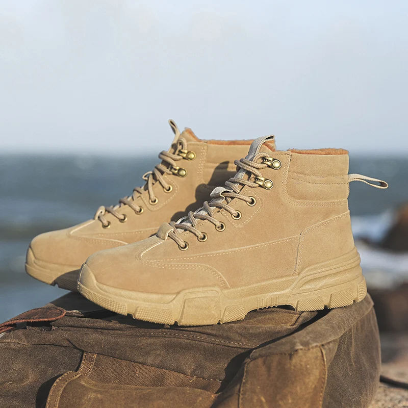 Мужские военные тактические ботинки зимние кожаные дезерты армейские мужские